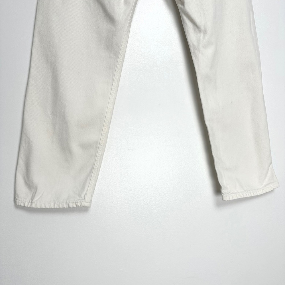 Agolde 90's Crop Mid Rise Straight Jeans Fortune Cookie White A173C-1183 - Picture 8 of 14